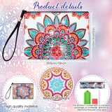Geyoga 4 Pcs Mandala Diamond Painting Handbag Elegant 5d DIY Diamond Bags Zipper Special Shaped Handmade Purses for Women Art Craft Gift Geyoga