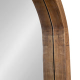 Kate and Laurel Hutton Rustic Modern Farmhouse Arch Mirror, 24" x 36", Natural Wood Finish Kate and Laurel
