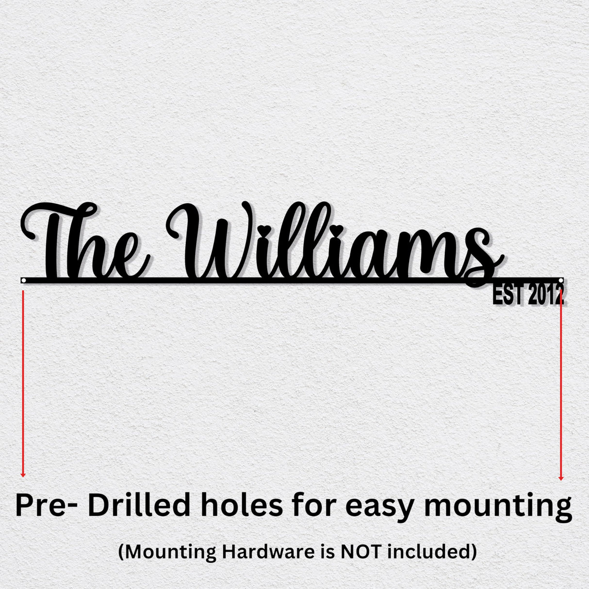 Family Name Metal Sign, Custom Name Sign, Custom Last Name Plaque, Last Name Sign, Established Last Name Sign, Metal Monogram, Family Gift, Contemporary Wall Sign, Established Signs, Family Gift Bosfori