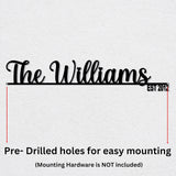 Family Name Metal Sign, Custom Name Sign, Custom Last Name Plaque, Last Name Sign, Established Last Name Sign, Metal Monogram, Family Gift, Contemporary Wall Sign, Established Signs, Family Gift Bosfori