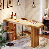 Tribesigns Long Bar Table, 62.9-Inch Rectangular Counter Height Pub Table for Kitchen Dining Room Tribesigns