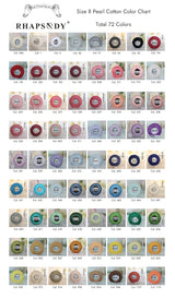 Rhapsody 12 Balls Set Pearl Cotton Thread Size 8 Crochet Thread Embroidery Perle Hand Knitting, Embroidery, Cross-Stitch, Sewing, Needlepoint, DIY, Quilting (Set Canyon Sunset) RHAPSODY