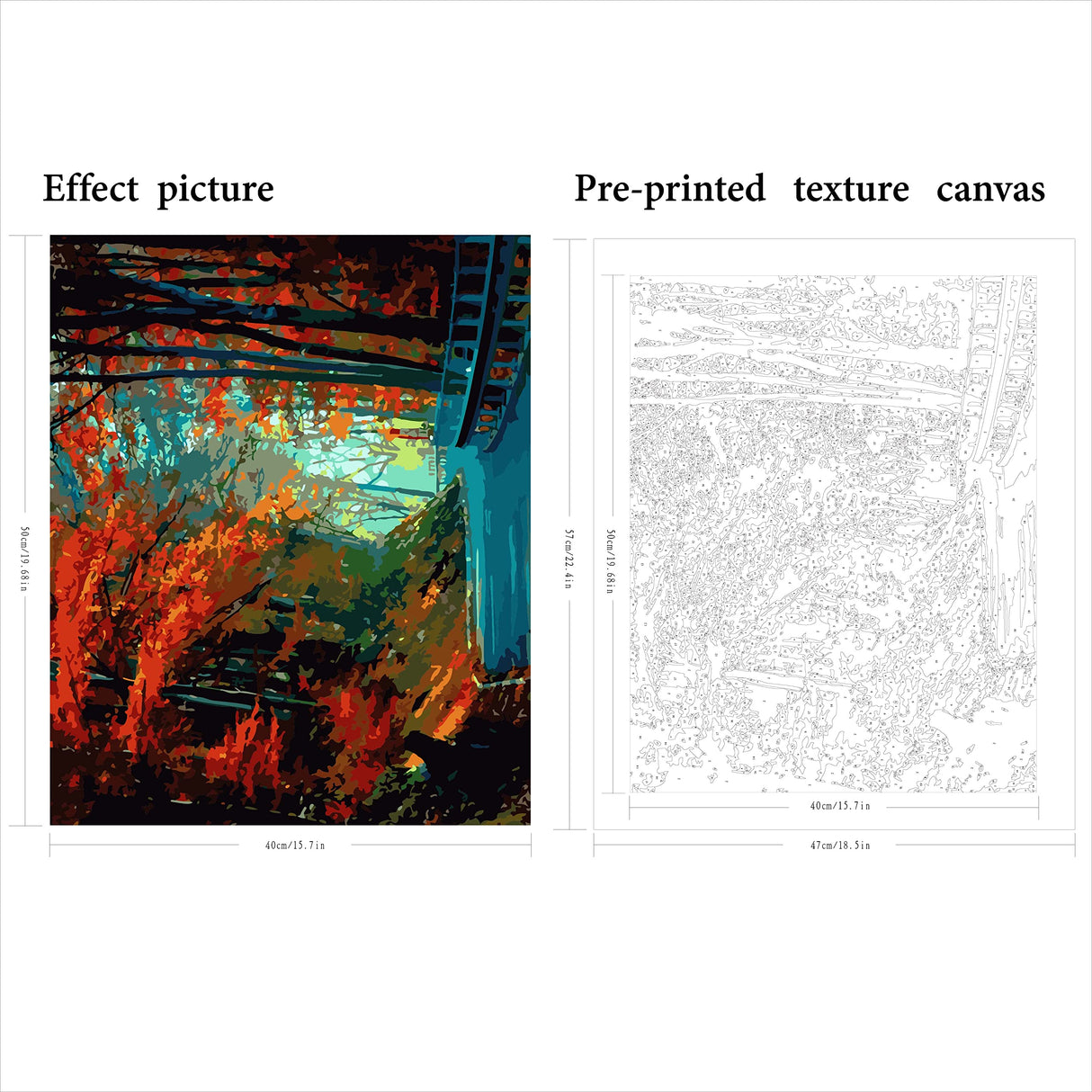 FILASLFT Paint by Numbers Kit for Adults, Forest Path Paint by Numbers for Adults Beginner, Maple Leaf Painting by Number DIY Landscape Painting,Perfect for Home Wall Decoration 16x20 Inch. FILASLFT