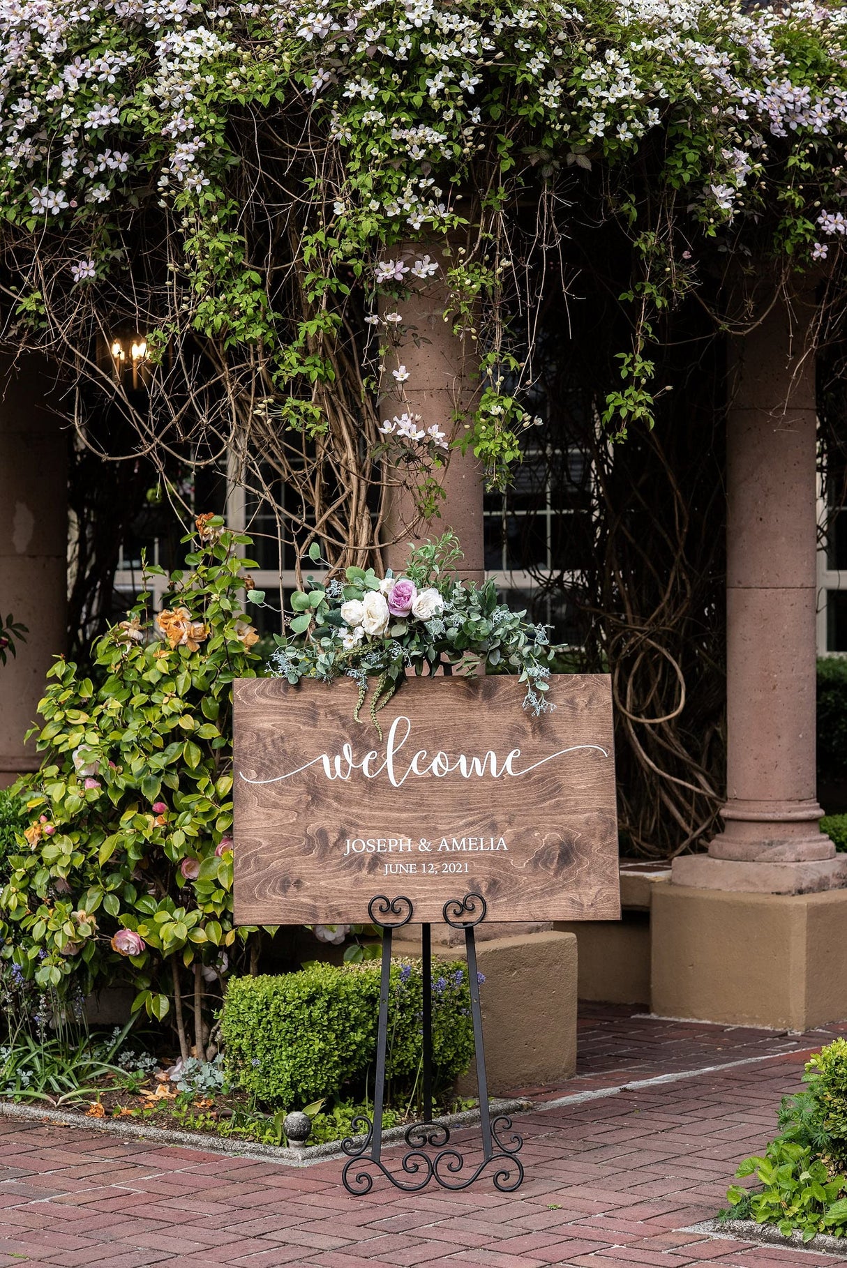 Personalized Wedding Welcome Sign - Wood Wedding Sign - Rustic Wedding Decor #PWS01 - WoodArtSupply