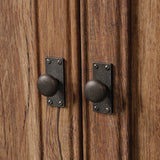 Sauder Palladia Library with Doors/Book Shelf, L: 29.37" x W: 13.90" x H: 71.85", Vintage Oak Sauder