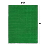 Rugshop Artificial Turf Solid Grass for Backyard, Garden, Patio, Balcony, Garage, Deck Indoor Outdoor Area Rug 5' x 7' Green Rugshop