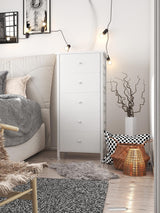 BOLUO Tall White Dresser Narrow Dresser Chest of Drawers Lingerie Chest Skinny Dressers for Closet,Bedroom Modern BOLUO