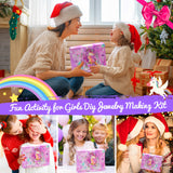 AMAZING TIME 130 Pcs Charm Bracelet Making Kit, Jewelry Toy for Girl Age 8-12 Beads Craft Set for 5 6 7 8 9 10 11 12 Year Old Teenage Birthday Gift AMAZING TIME