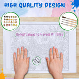 Ledgebay DIY Paint by Numbers Kit for Adults Unframed Canvas: Beginner to Advanced Paint by Numbers Kit Kits Include Acrylic Paint set 4 Brushes & Tabletop Easel - (Christmas Magic 16" x 20" Unframed) Ledgebay