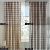 Madison Park Anaheim Cabin Plaid Curtain Window, Thermal Insulated Fleece Lining, Living Room Decor Room Darkening Drape for Bedroom, 1-Single Panel Pack, 50" x 84", Rod Pocket, Brown Madison Park