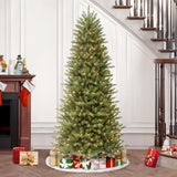 Puleo International 6.5 Foot Pre-Lit Slim Fraser Fir Artificial Christmas Tree with 350 UL Listed Clear Lights, Green Puleo International