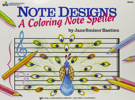 WP251 - Note Designs - A Coloring Note Speller - Bastien Neil A. Kjos Music Company