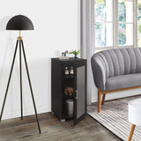 Kings Brand Furniture - Accent Buffet Curio Storage Cabinet with Glass Door for Living Room, Bedroom, Kitchen, Office, and Entryway - Black Kings Brand Furniture