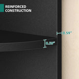 YITAHOME 5-Tier Black Corner Bookshelf - Modern Free Standing Display Bookcase YITAHOME