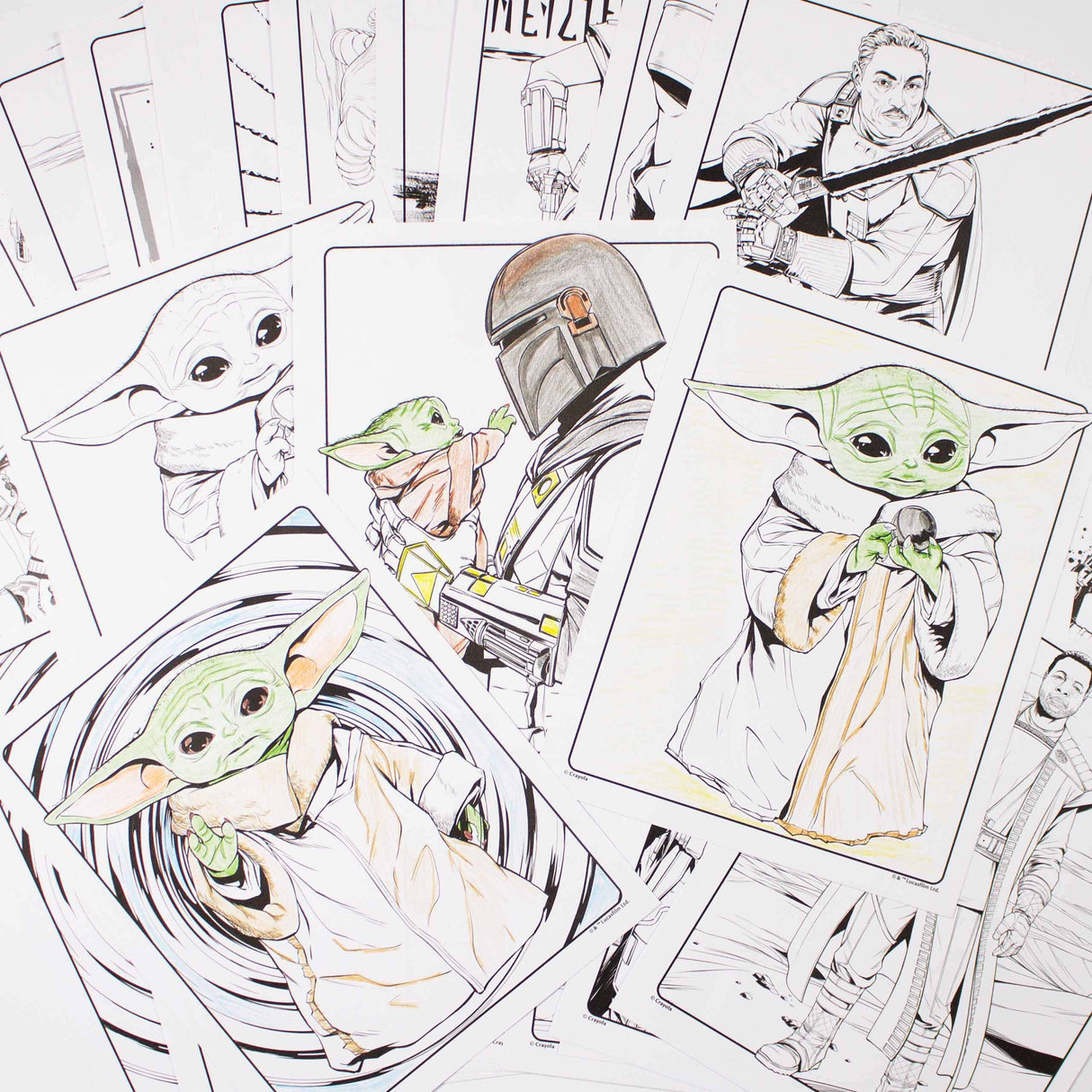 Crayola Mandalorian Coloring Book with Poster, Baby Yoda Featured, Styles Vary, 28 Pages Crayola