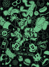 Ceaco - Disney - Mickey and Friends - Mickey Party of Six - Glow in The Dark -100 Piece Jigsaw Puzzle Ceaco