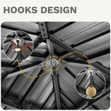 DWVO 10x10ft Hardtop Gazebo Double Roof with Nettings and Curtains, Heavy Duty Galvanized Steel Outdoor Vertical Stripes Roof for Patio, Backyard, Deck, Lawns, Grey DWVO