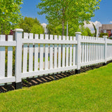 ARIFARO Fence Post Anchor 24 inch Ground Spike Heavy Duty Metal Black Powder Coated Fence Stakes Post, 4x4 inch(3.5 x3.5 inch Inner) Pack of 4 ARIFARO