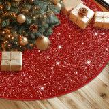 BlessedSeason Christmas Tree Skirt, 21 Inch Red Tree Skirt Satin Skirt with Small Sequins, Small Tree Skirt for 3 4 5ft Tree, Christmas Tree Decoration BlessedSeason