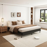 VIPSHOW 7 Inch King Metal Box Spring with Round Corners - 3000 lbs Capacity, High Profile Heavy Duty Mattress Foundation with Steel Slats, Noise-Free, Easy Assemble, Black VIPSHOW