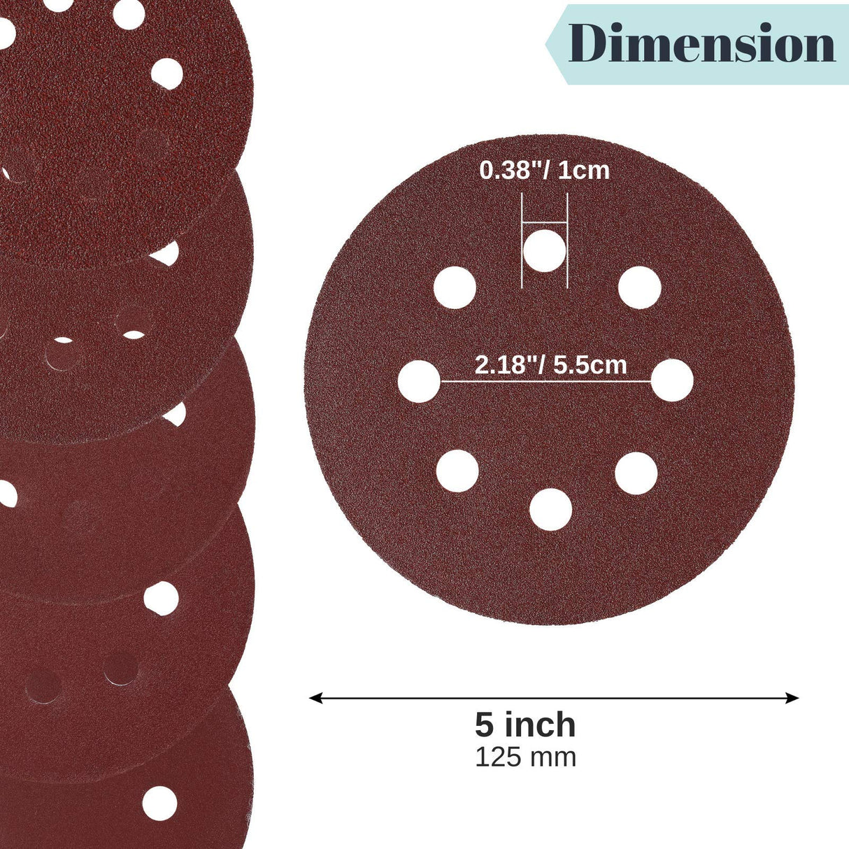 Bates- Sanding Discs 5 Inch 8 Hole, 30 Pack, Assorted Grits 40 80 120 220 320 600, Sanding Discs, Sanding Pads, Hook and Loop Sanding Disc, 8 Hole Sanding Discs, Round Sandpaper Discs, 5 inch Sanding Bates Choice