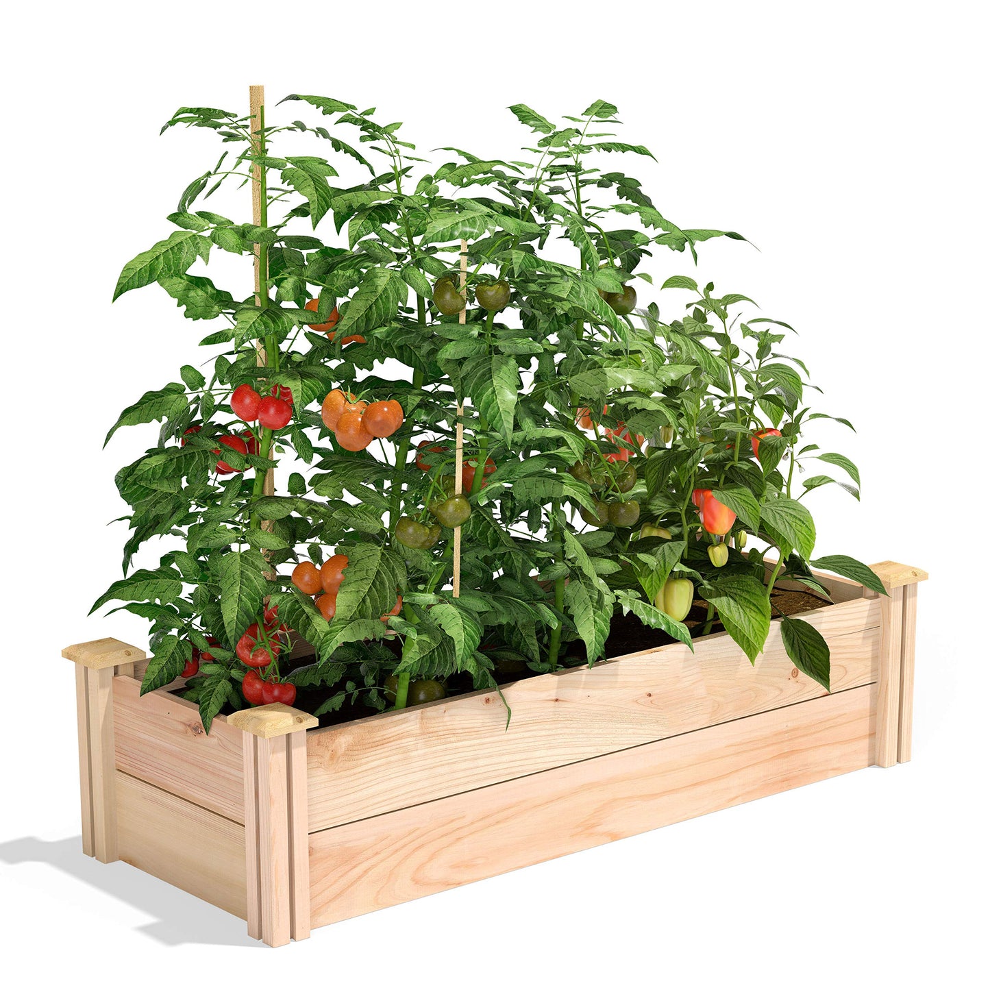 Greenes Fence Premium Cedar Raised Garden Bed, 16" x 48" x 11" - Made in USA with North American Cedar - WoodArtSupply