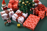Sikiweiter Christmas Wrapping Paper Rolls -Mini Roll 17 Inch X 33 Feet - Reversible Plaid Reindeer and Snowflake Design Wrapping Paper(Christmas) Sikiweiter