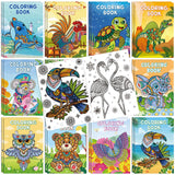 Funrous 24 Pcs Animal Mandala Coloring Books Ocean Jungle Animal Coloring Books DIY Activity Crafts Art for Kids Adults Gift Filler Gifts Home School Classroom Party Favors Funrous