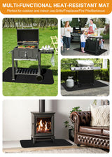 LXLZSH Large 65 x 48 inches Under Grill Mat for Outdoor Grill, Fireproof Grill Mat, Fireplace Hearth Rug, Fire Pit Mat, Oil Proof Waterproof Under Grill Floor Mats BBQ Protector for Decks and Patios LXLZSH