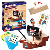 Creativity for Kids Buildeez! Easy Wooden Model Set: Pirate Ship, Sea Skull - DIY Arts & Crafts Kit, STEM Toys and Gift for Kids, Boat Toys for Boys (Ages 5+) Creativity for Kids
