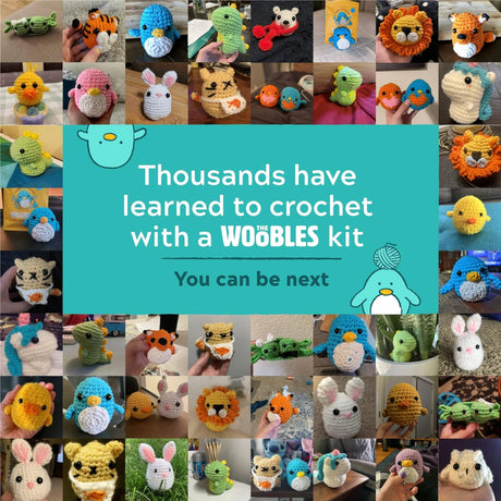 The Woobles Beginners Crochet Kit with Easy Peasy Yarn as seen on Shark Tank - with Step-by-Step Video Tutorials - Harry Potter The Woobles