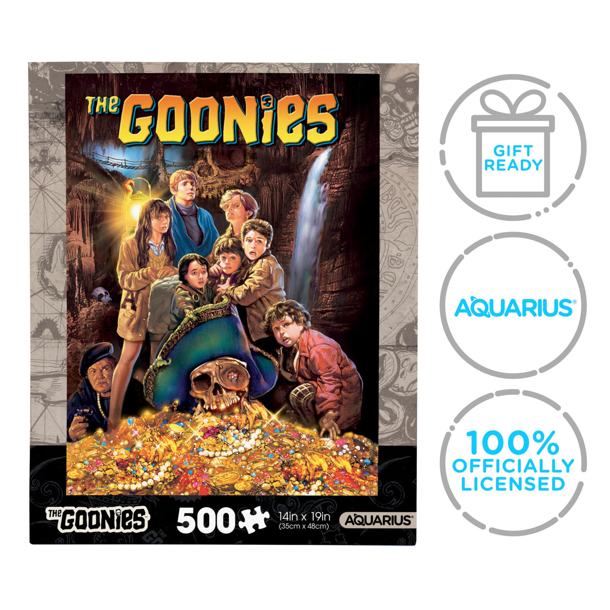 AQUARIUS The Goonies 500pc Puzzle (500 Piece Jigsaw Puzzle) - Glare Free - Precision Fit - Officially Licensed The Goonies Movie Merchandise & Collectibles - 14x19 Inches AQUARIUS