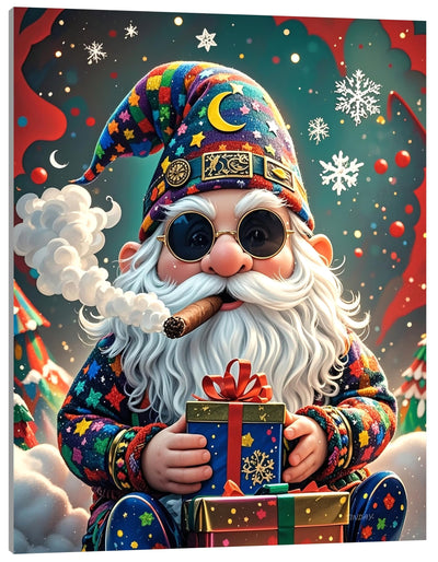 TINDAY Paint by Numbers Kit for Adults Beginner Paint by Number for Adult Gnome Painting by Number for Adults Painting Kits for Adult Christmas Canvas Art Home Decor Santa Claus Wall Art 16x20 in