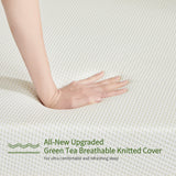 OUUI Twin Mattress, 5 Inch Green Tea Cooling Gel Memory Foam Mattress in a Box for Kids Medium Firm Twin Bed Mattress for Bunk Bed, Trundle Bed, Pressure Relief, CertiPUR-US Certified OUUI