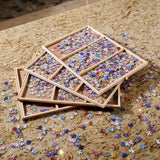 Buffalo Games - Wood Puzzle Table - Jumbo Size Fits Up to 2000pc Jigsaw Puzzles - Storage Drawers with Dividers for Pieces - Preassembled Except Drawer Handles Buffalo Games