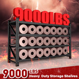 9000LBS Heavy Duty Garage Shelving Units,75" Wide & Deep Storage Shelves,Metal Garage Shelves,Large Storage Rack,Steel Shelf,Industrial Shelving for Shop,Warehouse,Basement,75" W x 24" D x 70" H SISESOL