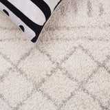 SAFAVIEH Area Rug 8x10 - Arizona Shag Collection - Large - Ivory & Beige, Moroccan Boho Design, Non-Shedding & Easy to Clean, Ideal for Living Room, Bedroom, Dining Space (ASG741A) SAFAVIEH