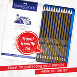 Faber-Castell Graphite Pencils Drawing Set: 12 Art Pencils for Sketching (4H, 3H, 2H, H, F, HB, B, 2B, 3B, 4B, 5B, and 6B), Shading Pencils for Drawing and Sketching, Graphite Pencil Kit Faber-Castell