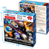 Think2Master Solar System & Space Exploration 500 Pieces Large Format Jigsaw Puzzle for Kids 12+, Teens, Adults & Families. Great Gift for stimulating Learning About Astronomy. Size: 26.8” X 18.9” THINK2MASTER
