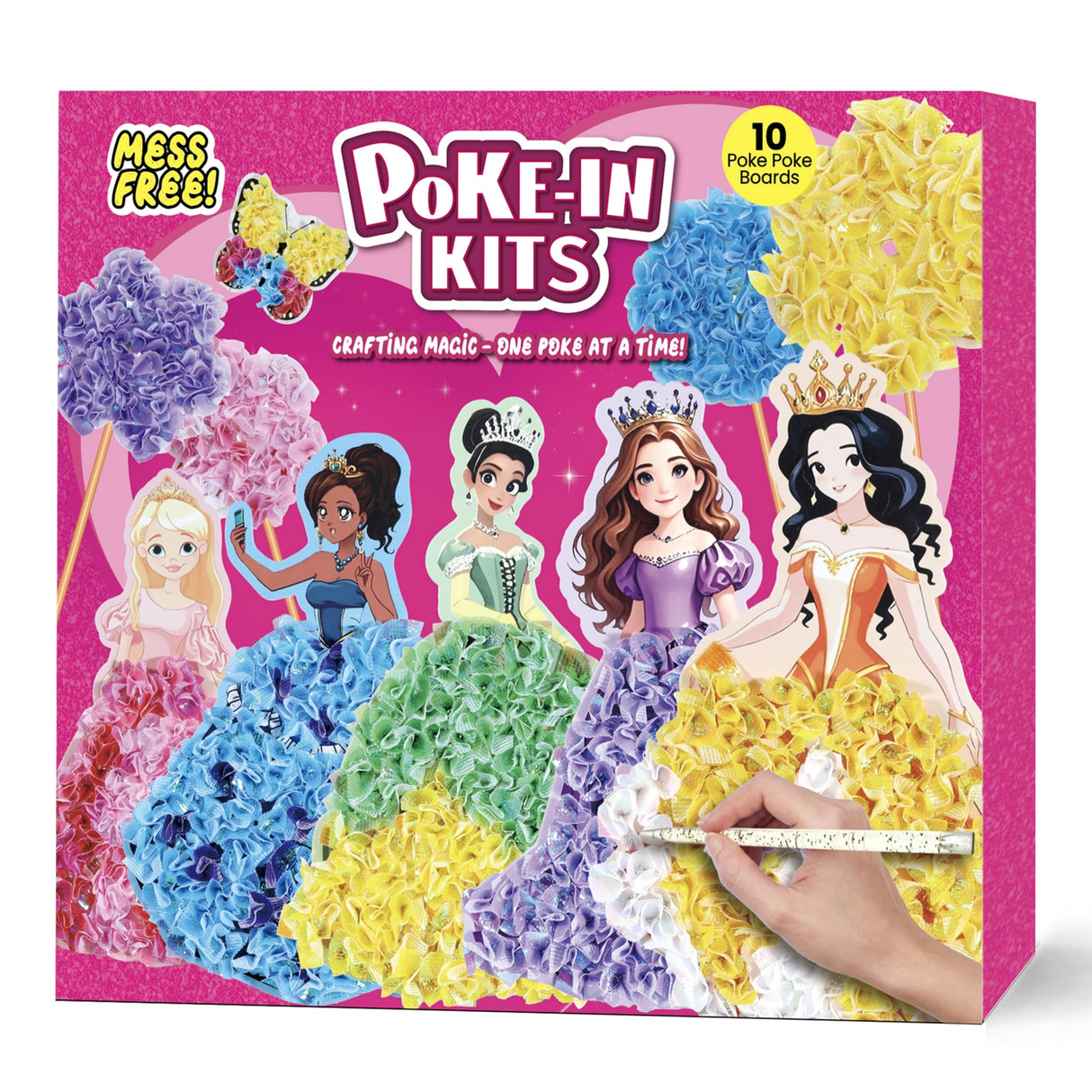 Poke Art Princess Kit Gift 10 Pcs Set,Crafts For Kids Ages 4-8, Diy Craft Kits With & Arts And Crafts For Kids.4, 5, 6, 7, 8, 9,10 Christmas Thanksgiving Birthday Gift Stitch Gifts For Girls R RUCKERCO