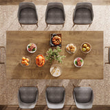 Tribesigns Farmhouse Dining Table for 6-8, 63-Inch Rectangle Kitchen Table with Strong Geometric Frame for Kitchen & Dining & Living Room (Natural) Tribesigns