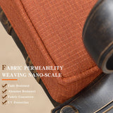 PURPLE LEAF 7 Pieces Outdoor Dining Set Cast Aluminum with 6 Armchairs and 47" Round Table, Cushion and Pillow Included, for Lawn Yard Garden Patio Dining Sets, Brick Red PURPLE LEAF