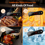 Digital Meat Thermometer 0.5s Instant Read, Paysean ±0.5℉ with Auto-Rotating Backlit Display, IP67 Waterproof and Calibration for Cooking, Candy, Grilling, BBQ, Liquid, Smoker, Beef Paysean