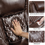 JIKFRIMA Power Zero Gravity Recliner Chair for Adults Breathable Leather Electric Recliners Adjustable Home Theater Seating with Smart Cup Holders, USB Ports, Hidden Arm Storage, Tray Table JIKFRIMA