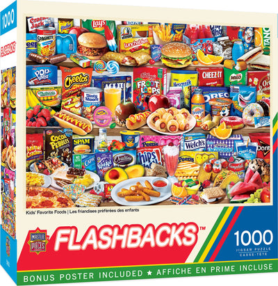 MasterPieces - 1000 Piece Jigsaw Puzzle, Kids Favorite Foods, Fun for Adults, Family, Kids, Non-Glare Finish, 19.25" x 26.75"