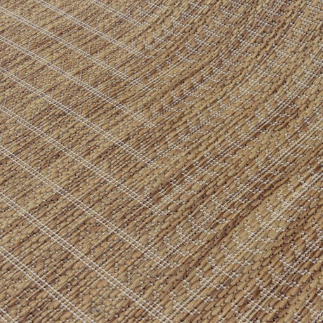 Adiva Rugs Outdoor Indoor Area Rug, Weather Resistant, Easy to Clean, Stain Resistant Floor Mat for Dining Room, Backyard, Deck, Patio (Wooden, 5' x 7') Adiva Rugs