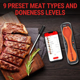 ThermoPro TempSpike 500FT Wireless Meat Thermometer, Bluetooth Meat Thermometer Wireless for Turkey Beef Lamb, Meat Thermometer Digital Wireless for Rotisserie Sous Vide BBQ Oven Smoker Thermometer ThermoPro