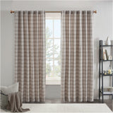 Madison Park Anaheim Cabin Plaid Curtain Window, Thermal Insulated Fleece Lining, Living Room Decor Room Darkening Drape for Bedroom, 1-Single Panel Pack, 50" x 84", Rod Pocket, Brown Madison Park