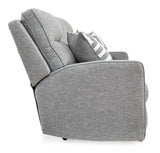 Signature Design by Ashley Biscoe Casual UV Resistant Power Reclining Sofa with Adjustable Headrest and USB Ports, Light Gray Signature Design by Ashley