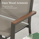 Best Choice Products 4-Piece Outdoor Textilene Patio Conversation Set, Backyard Furniture w/Loveseat, Coffee Table, Steel Frame - Brown/Brown Best Choice Products